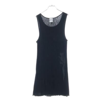 OLD FOTI オールド フォティ プリントリブタンクトップ ノースリーブ ブラック/レッド Bランク