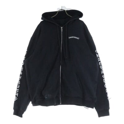 クロムハーツ SWTSHRT HD ZIP 袖フローラルバックホースシュー