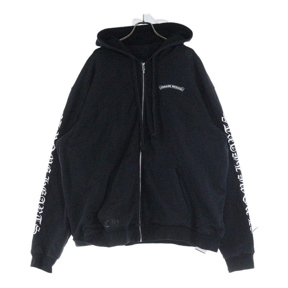 SWTSHRT HD ZIP SCROLL バックスクロール アームロゴ 裏地サーマルジップアップフーディーパーカー ブラック Bランク