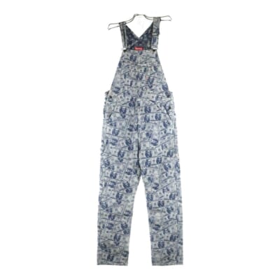 17AW 100 Dollar Bill Overalls 100ダラービル総柄 オーバーオール インディゴ Aランク
