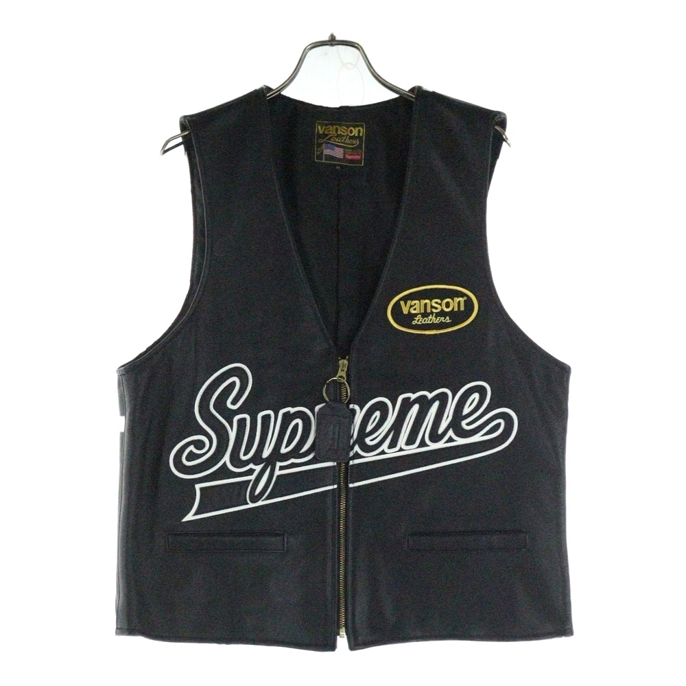 21SS × Vanson Leathers Spider Web Vest バンソン スパイダー レザーベスト ジレベスト ブラック Aランク