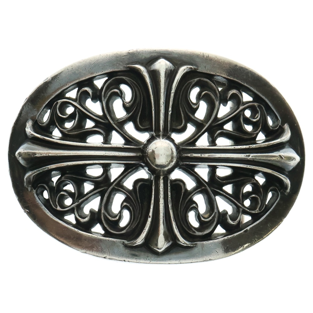 OVAL CROSS STRAP1.5クラシックオーバルクロスバックル シルバー BCA359 Bランク