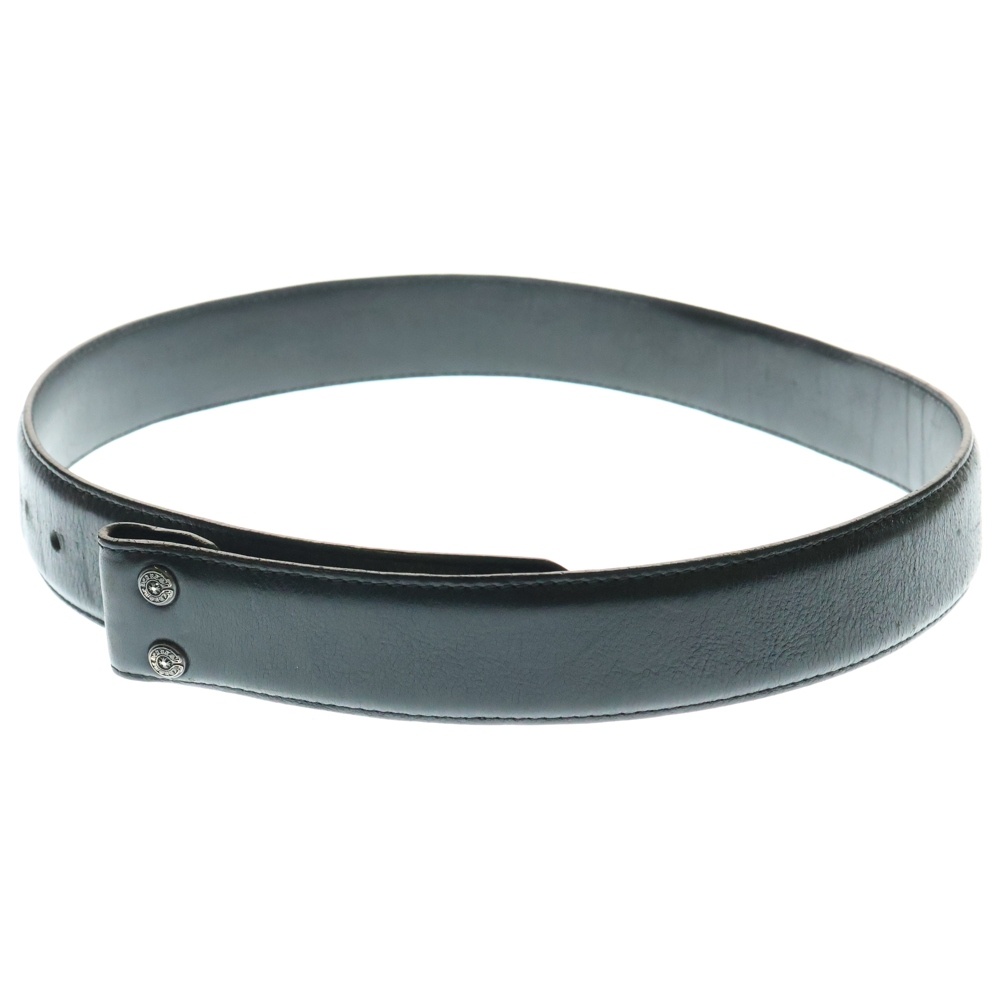OLD 1.5 STRAP 1.5inch オールド スクロールレーベルリベッツ レザーベルト ブラック Bランク