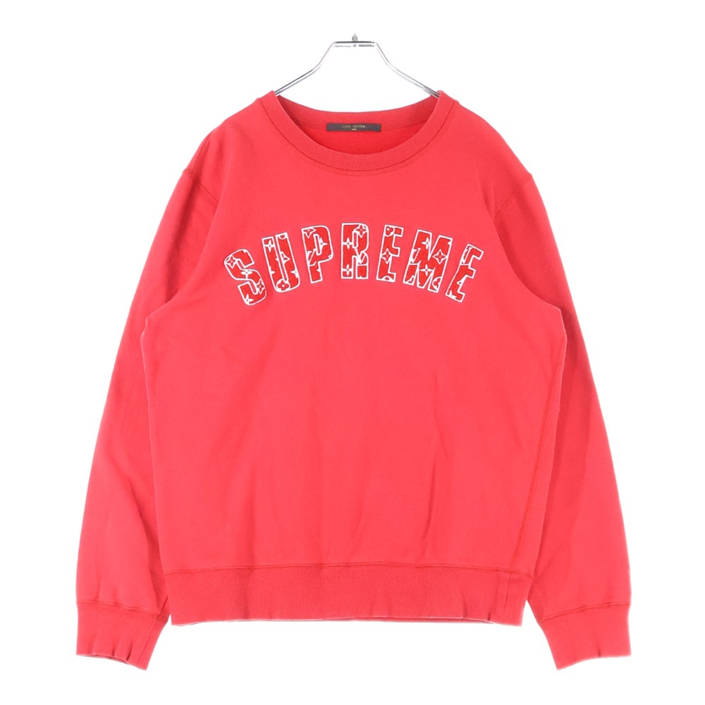 17AW × SUPREME Arc Logo Crewneck RM172 JIU HDY93W シュプリーム アーチロゴ クルーネックスウェットトレーナー レッド Bランク