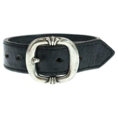 GUNSLINGER ガンスリンガー クロスボール レザーブレスレット ブラック/シルバー BCA146 Bランク