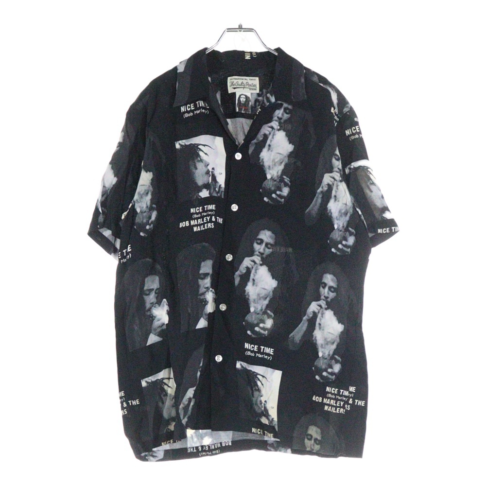 BOB MARLEY HAWAIIAN SHIRT ボブマーリー ハワイアンシャツ ブラック Bランク
