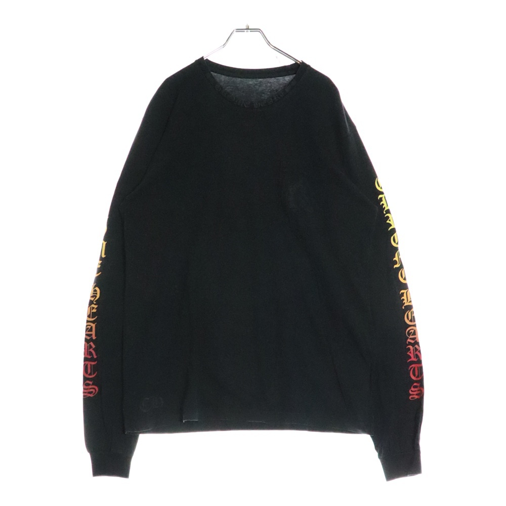 CH L S 1 バックホースシュー グラデーションプリント ロングスリーブ 長袖Tシャツ ブラック Bランク