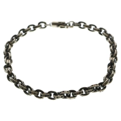 シルバー925 ガンスリンガー スモールクロス レザーブレスレット CHROME HEARTS(クロムハーツ) GUNSLINGER ガンスリンガー クロス