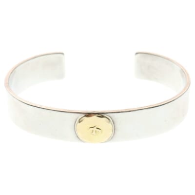 平打ちブレスM バングル シルバー/ゴールド Bランク