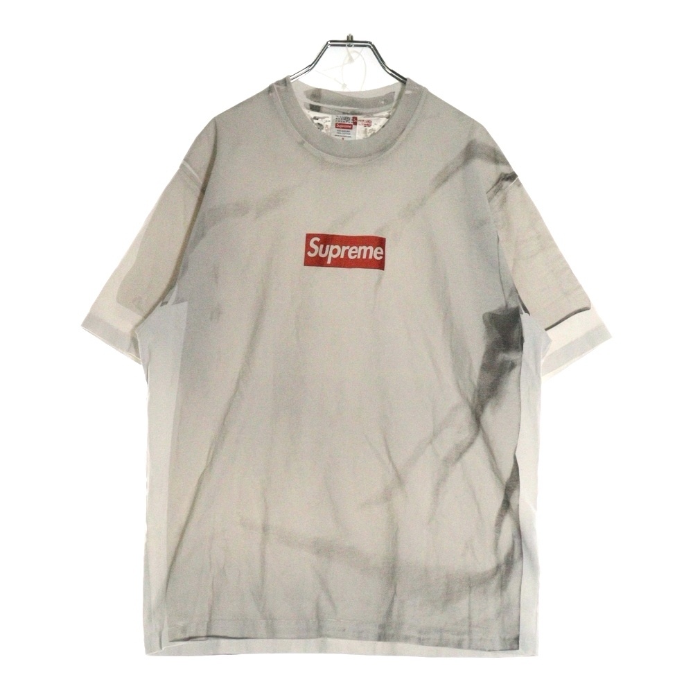24SS ×MM6 Maison Margiela Box Logo Tee エムエムシックスメゾンマルジェラ ボックスロゴプリント半袖Tシャツ カットソー ホワイト Bランク