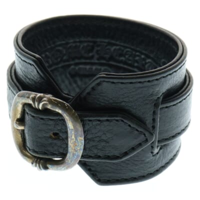 RR TINY BUCKLE ロックンロール レザーブレスレット ブラック/シルバー Bランク