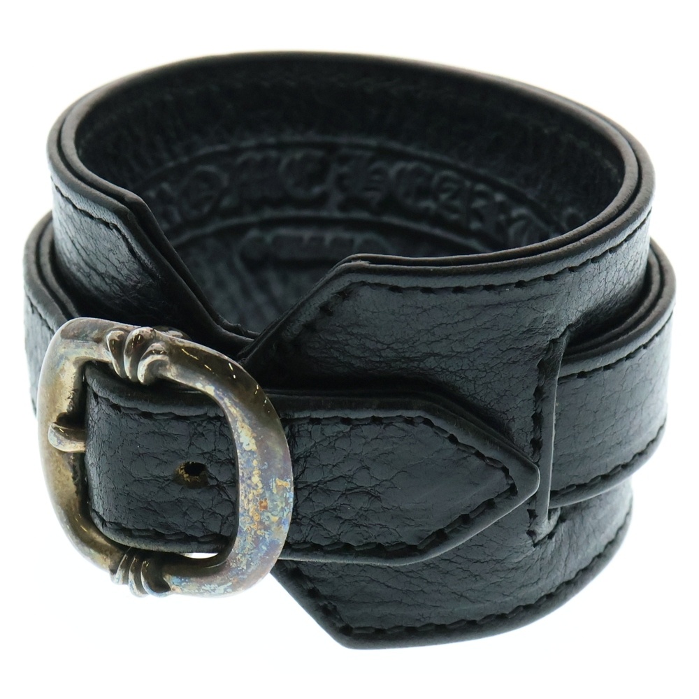 RR TINY BUCKLE ロックンロール レザーブレスレット ブラック/シルバー Bランク