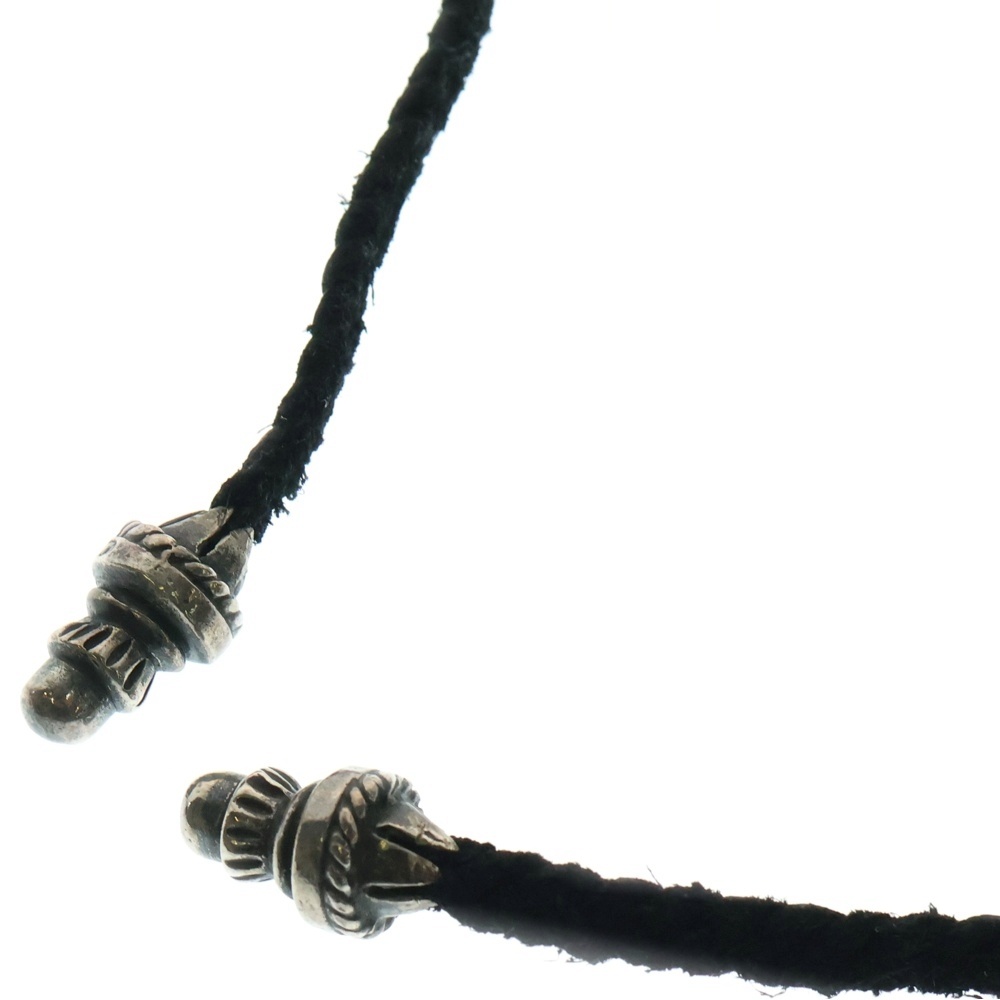 LEATHER BRAID ネックレス ボロチップ レザーブレイドネックレス ブラック/シルバー Bランク