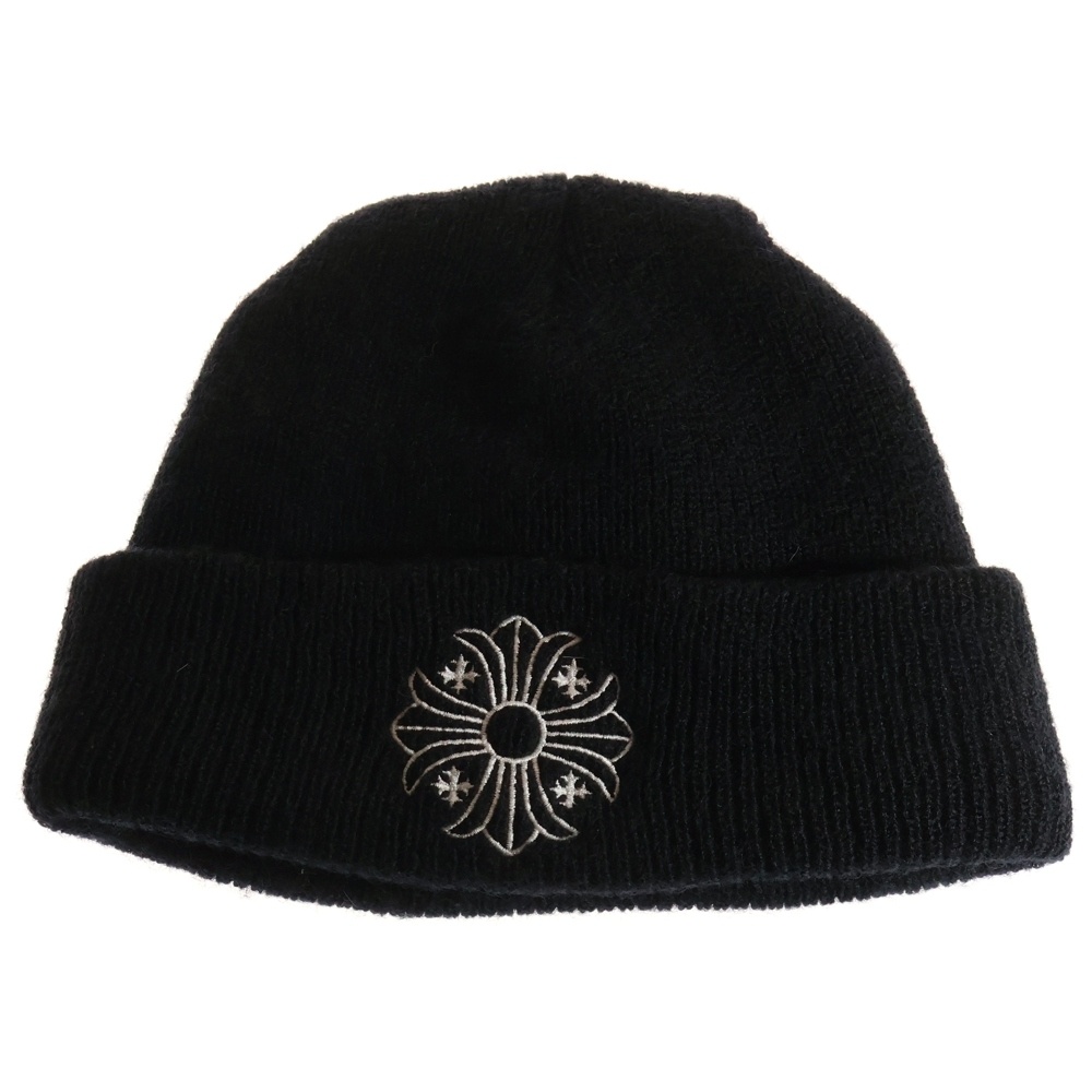 WOOL WATCH CAP ウールワッチキャップ CHプラス刺繍ビーニー帽子 ブラック Bランク