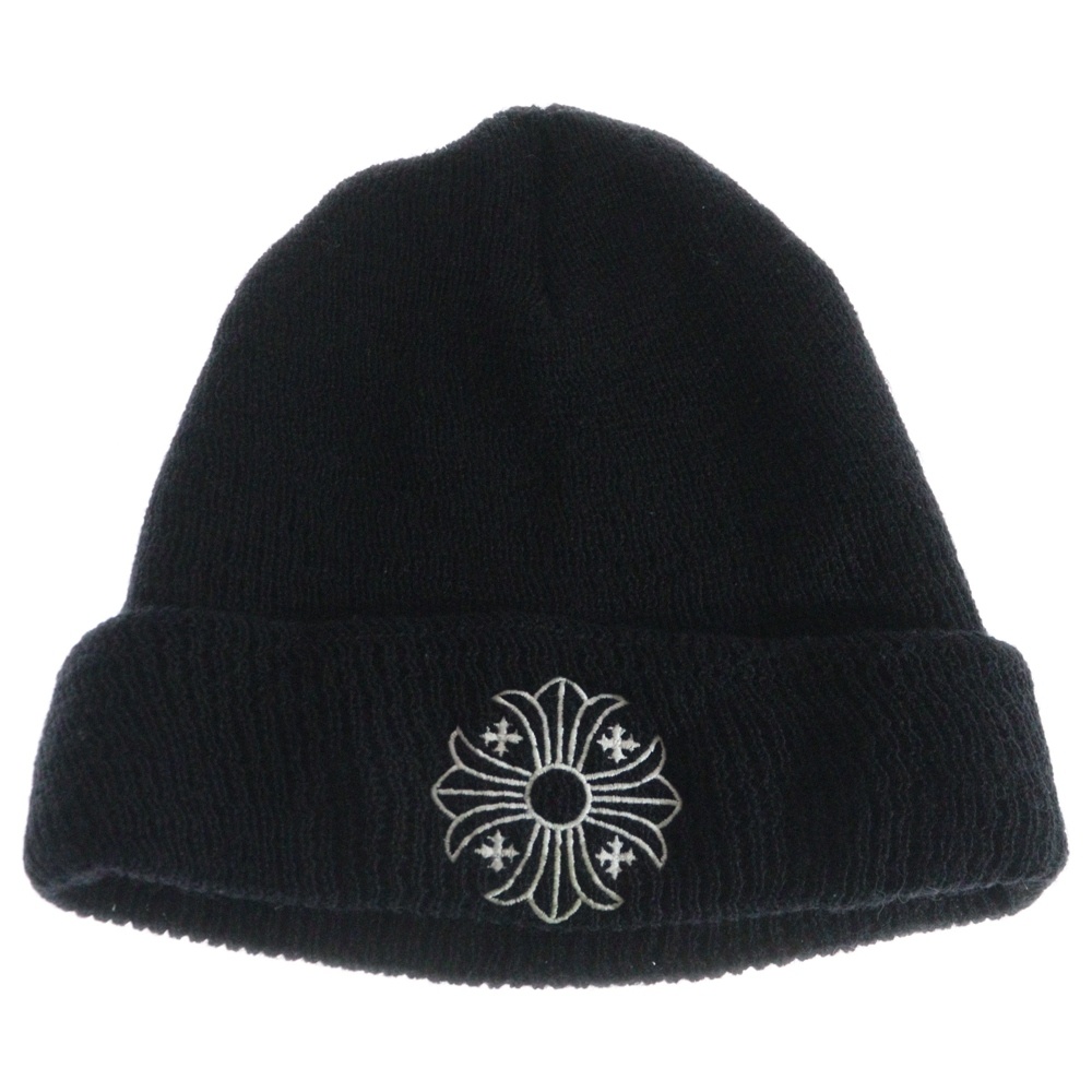 WOOL WATCH CAP ウールワッチキャップ CHプラス刺繍ビーニー帽子 ブラック Bランク