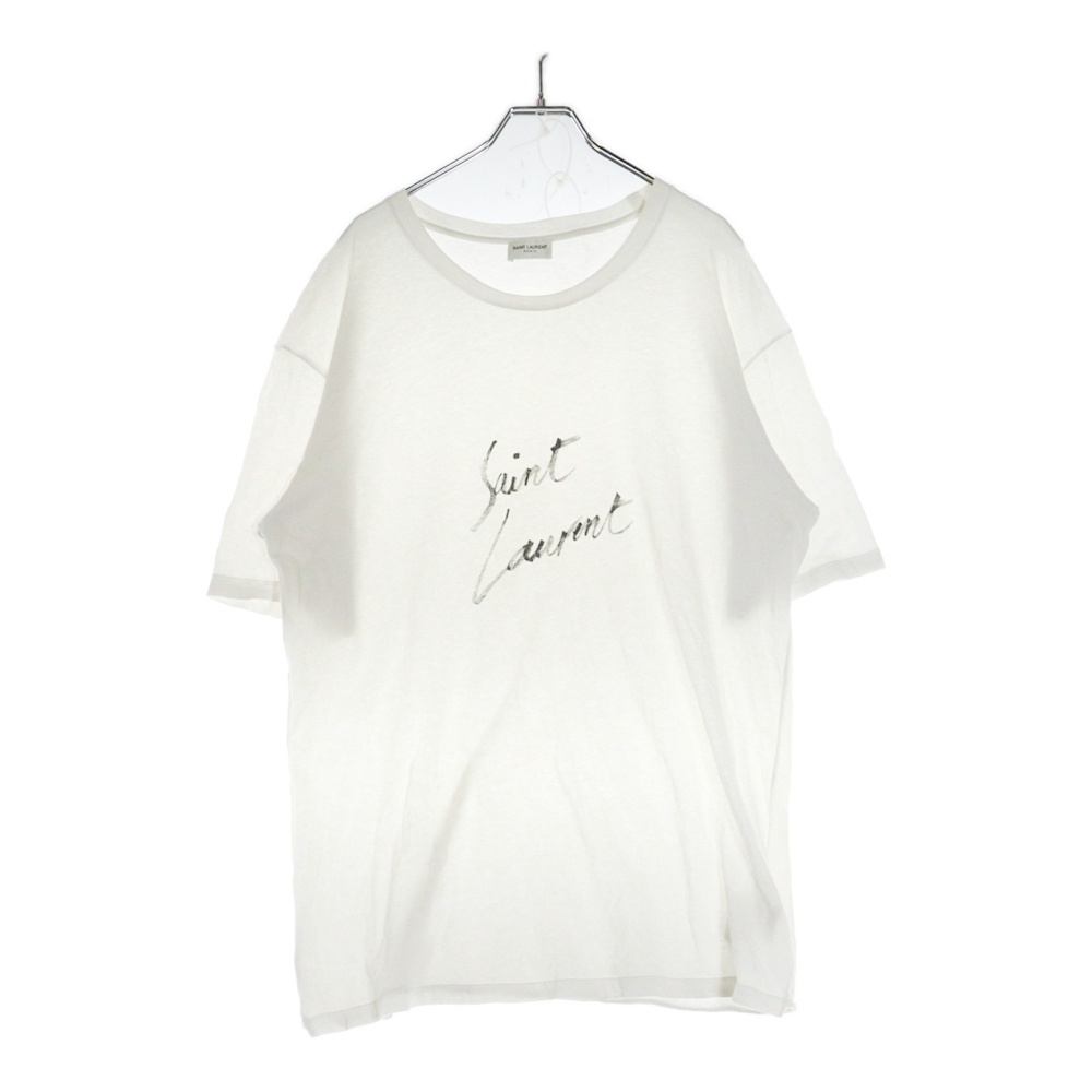 LOGO PRINT T-SHIRTS フロントロゴプリント半袖カットソー 半袖Tシャツ ホワイト Bランク