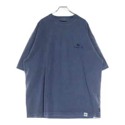 PIGMENT DYED CREWNECK 252FPNHーCSM07 ピグメントダイ クルーネック半袖Tシャツカットソー ブルー Aランク