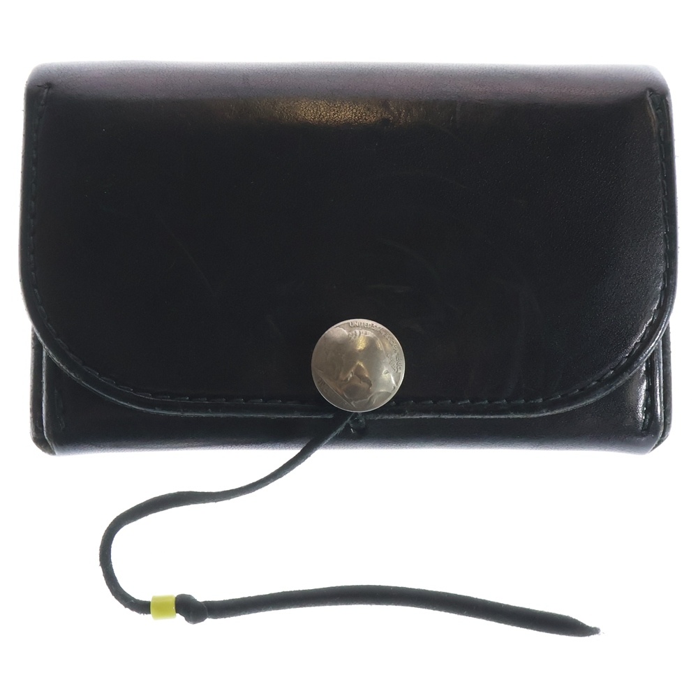 ゴローズ 角型 黒 小銭入れ 財布 コンチョ付き ブラック/シルバー