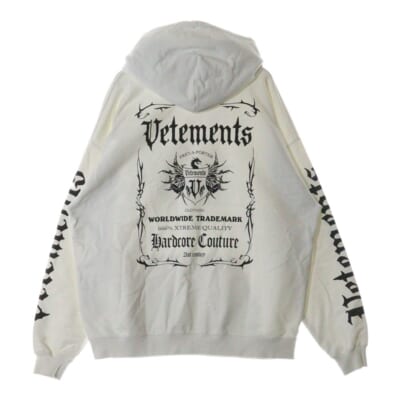 Black Label Logo Hoodie ブラックレーベル プリントプルオーバーパーカー ホワイト UA52TR900W Aランク