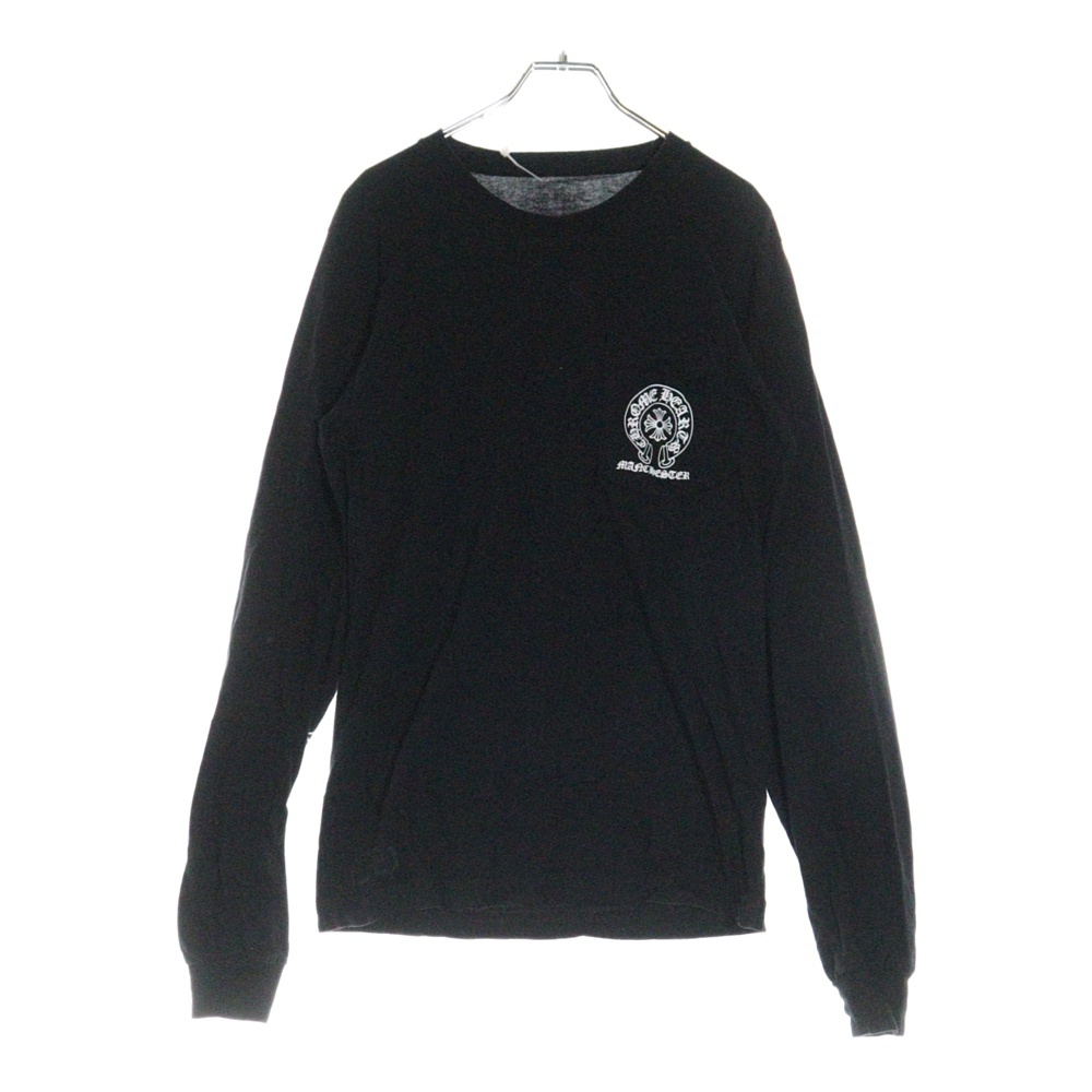 Manchester Limited Floral Cross Horseshoe マンチェスター ホースシュー 袖フローラルクロス クルーネック 長袖Tシャツ ブラック Bランク