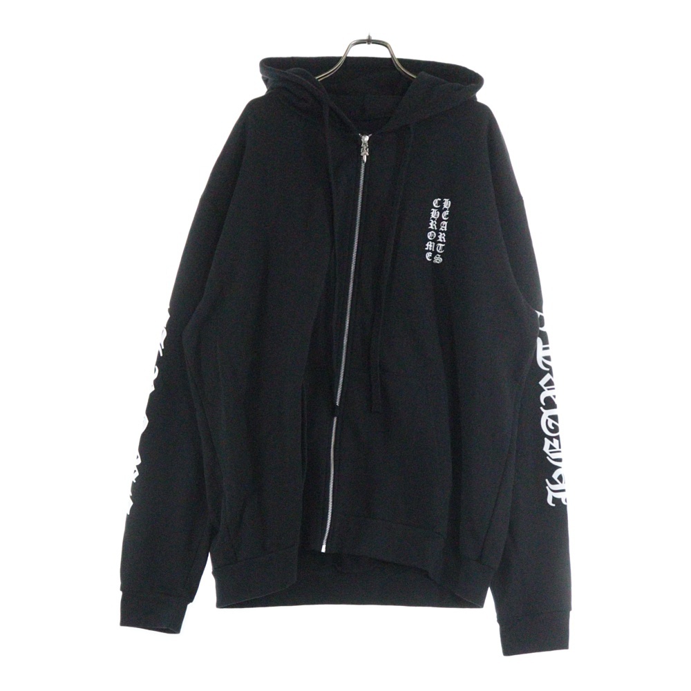 SWTSHRT HD ZIP アームロゴ ジップアップパーカー スウェット ブラック Aランク