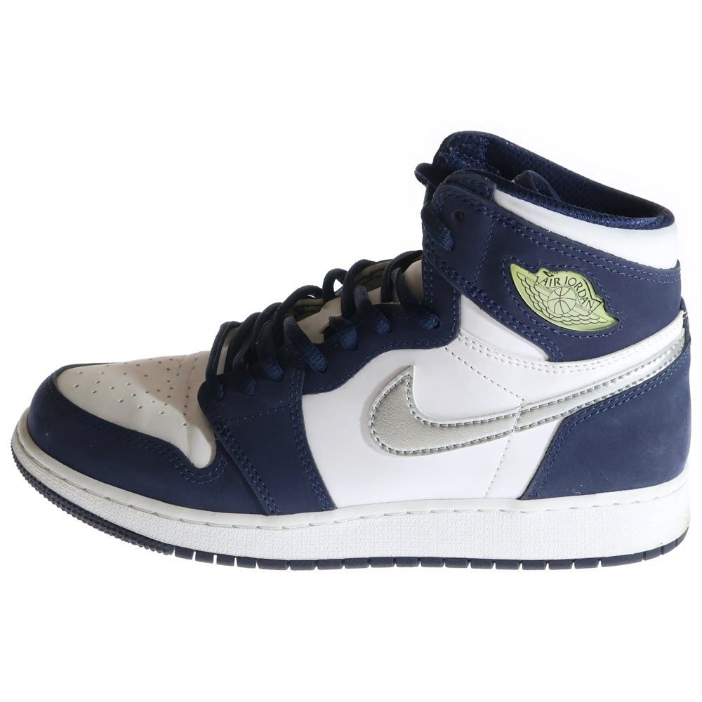 GS AIR JORDAN 1 RETRO HIGH OG CO JP Midnight Navy エアジョーダン 1 ハイ ミッドナイトネイビー ハイカットスニーカー レディース US6.5Y/24.5cm 575441-141 Aランク