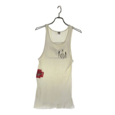 OLD FOTI 両面プリント コットン タンクトップ ホワイト Bランク