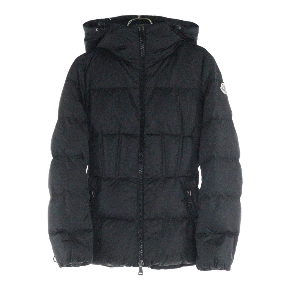 21AW CARDNCELLE コルドンセイユ ワッペンロゴ ベルトデザイン フーデッド ジップアップ ダウンジャケット ブラック レディース G20931A00032 54155 Bランク