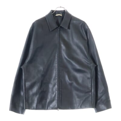 Rider シングル ジップアップレザージャケット ライダースジャケット ブラック Bランク