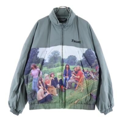 コットン中綿ハイネック切替トラックジップアップジャケット グレー UC2E4208-1 Sランク