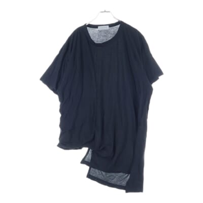 ディオラマ サイドスリットクルーネック半袖Tシャツカットソー ブラック HZ-T70-999 Bランク