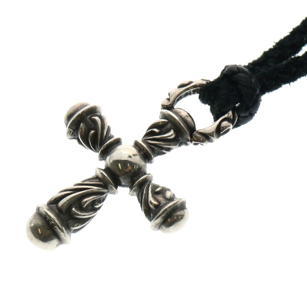 CAMPANA CROSS SM カンパナクロス スモール レザーブレイド ペンダント ネックレス シルバー Bランク
