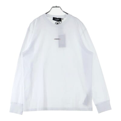 GUMMY LOGO LONG SLEEVE REGULAR FIT T-SHIRT ラバーロゴ クルーネック長袖Tシャツカットソー ホワイト S74GD1354 Sランク