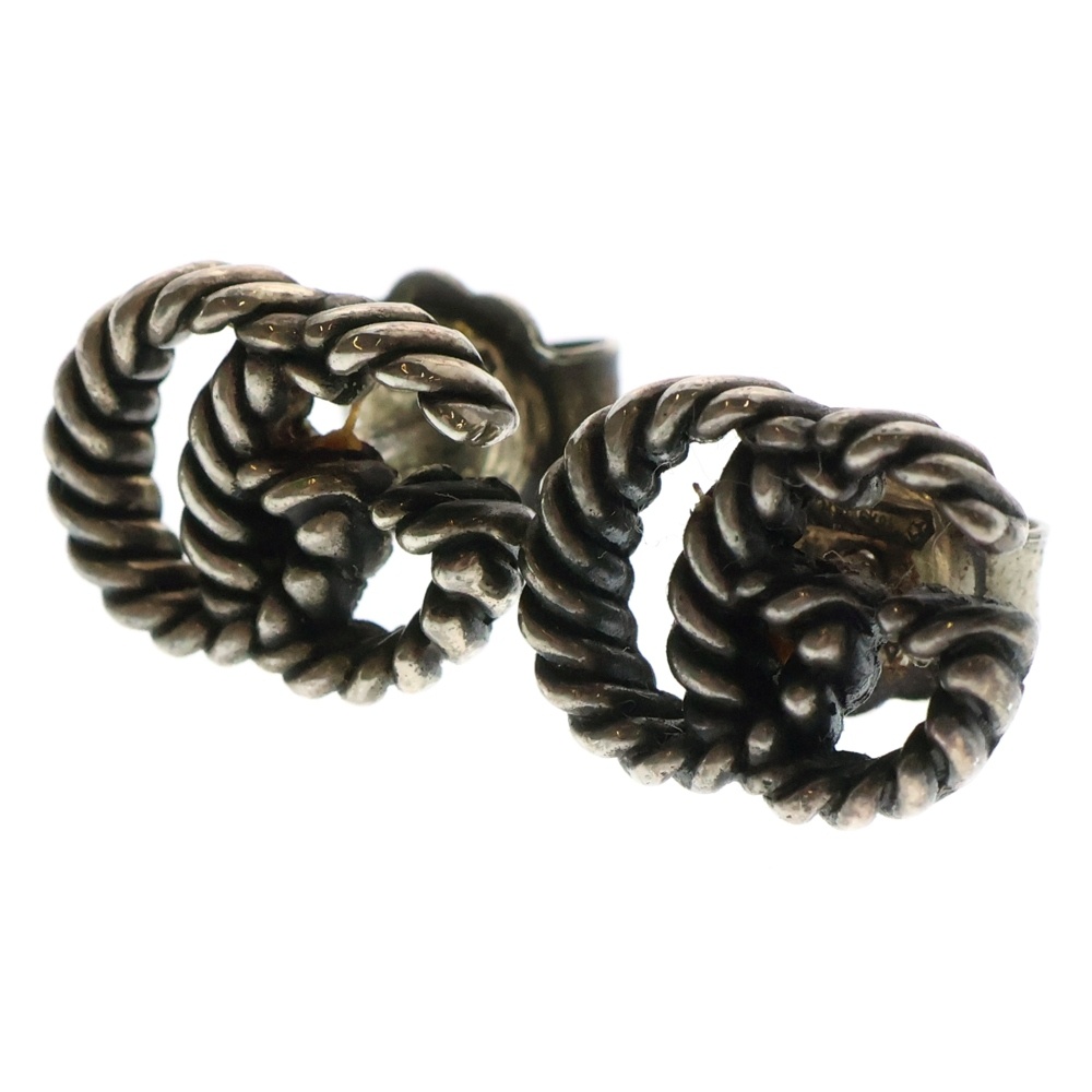 インターロッキングG ダブルG ピアス シルバー925 シルバー Aランク