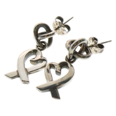 ラビングハート ピアスイヤーアクセサリー シルバー 925 5.8g Bランク