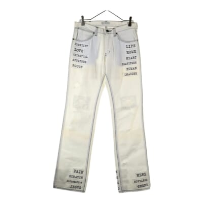 02ss WAPPEN DENIM モダンエイジ期 パッチ ストレート デニム ホワイト Bランク