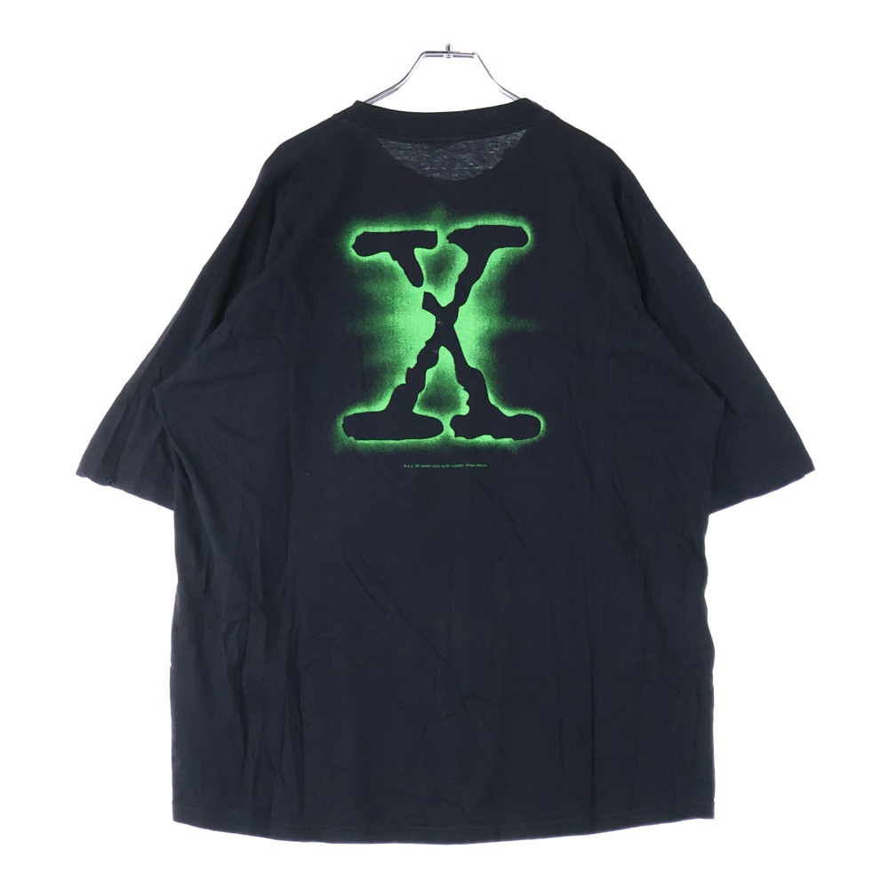 00s X-FILES The Truth Is Out There エックスファイル 両面プリント 半袖Tシャツ ブラック Bランク