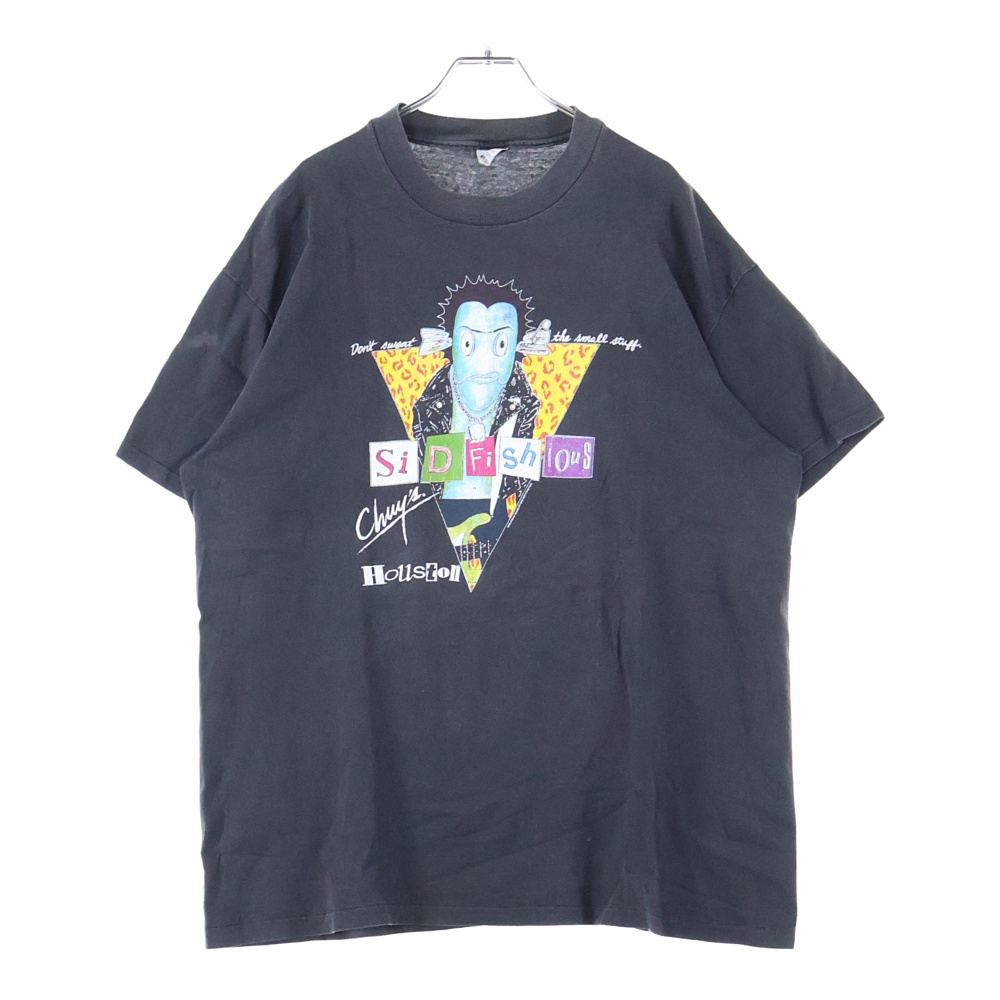 90s SID VICIOUS TEE シドヴィシャス フロントプリント半袖Tシャツ カットソー ブラック Bランク