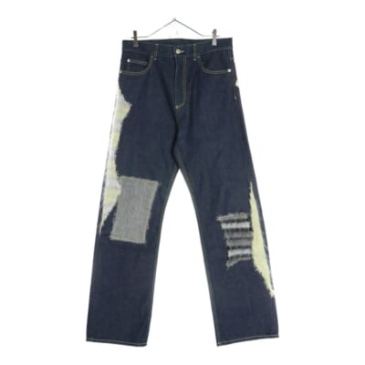 Mohair Panels Jeans モヘアパッチ デニムパンツ パッチワークストレートデニムパンツ PUJU0021LX USCX27 Bランク