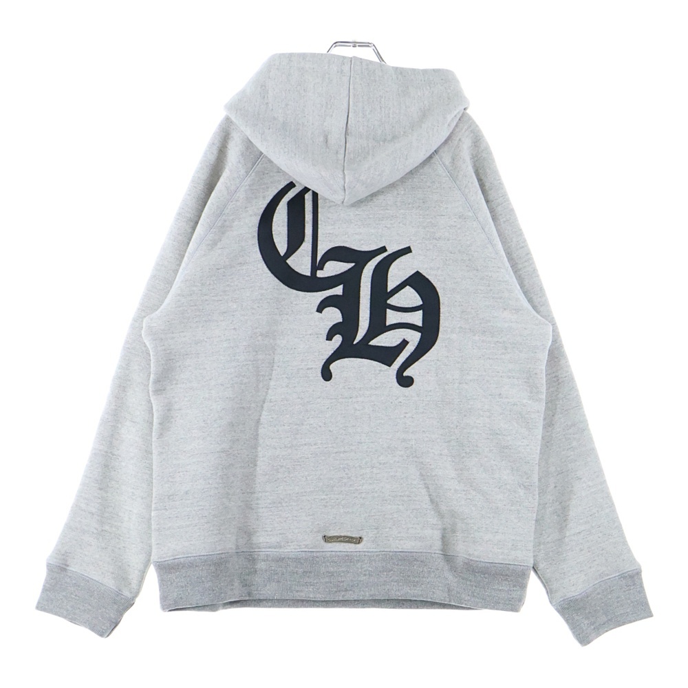 Y NOT CH LOGO CEMETERY CROSS HOODIE PULLOVER ワイノット セメタリーロゴ クロスパッチ プルオーバーパーカー スウェットパーカー グレー Sランク
