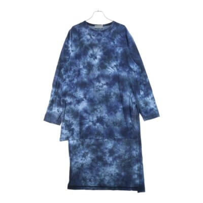 Tie-Dye タイダイ長袖Tシャツ スリットロングカットソー HD-T39-086 ネイビー Bランク