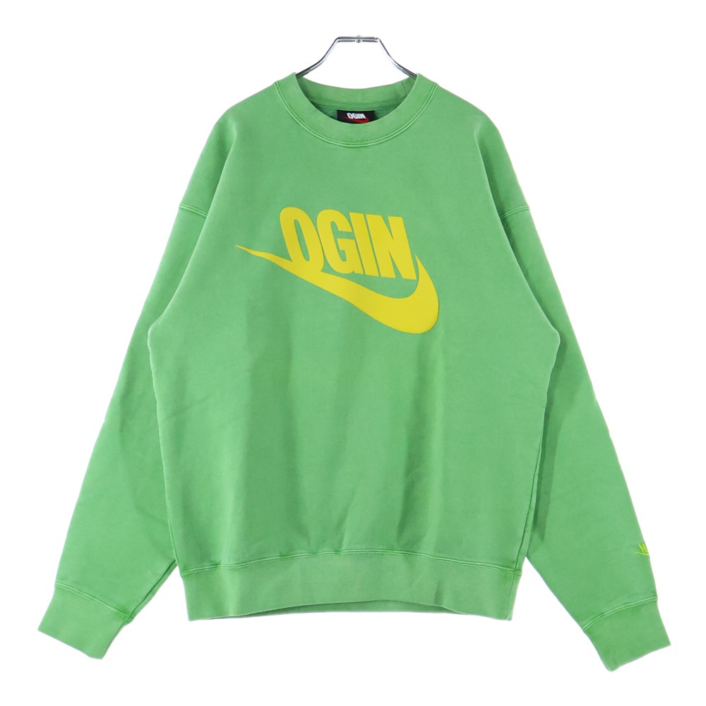 ×NIGO AS NRG CREW FLEECE ニゴ クルーネック スウェット トレーナー グリーン FV5942-310 Bランク
