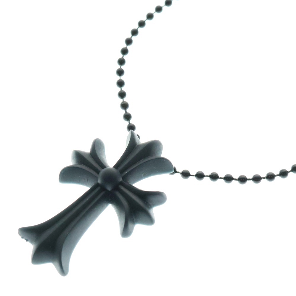 RUBBER CH CRS SML スモールCHクロス ラバーネックレス シリコン ブラック BCA306 Bランク