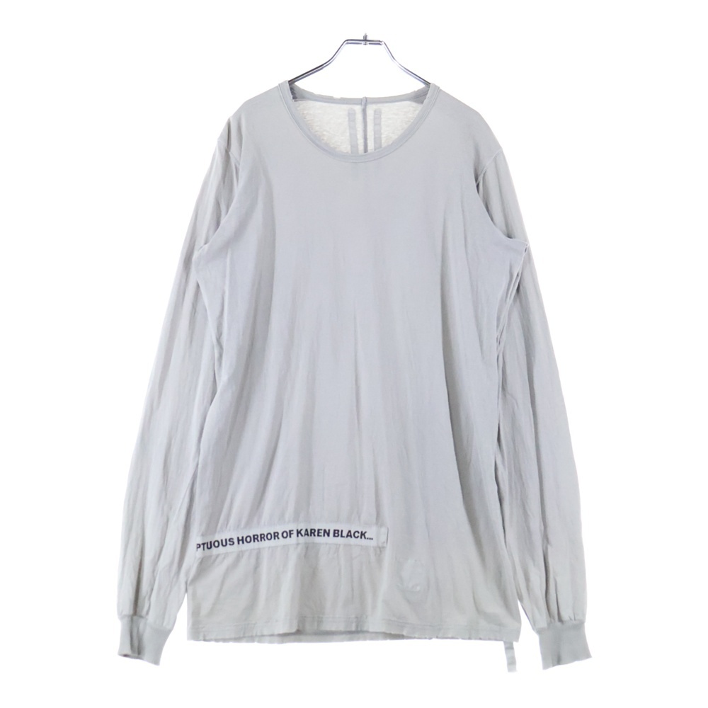 OLMAR and MIRTA オルターアンドマリータ アンダーパッチデザイン 長袖Tシャツ グレー Bランク