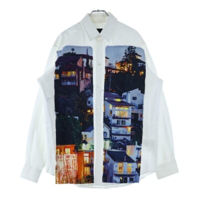 ×Seth Armstrong ×セスアームストロング ドッキングデザイン 長袖シャツ ホワイト 3040ME17Y Aランク