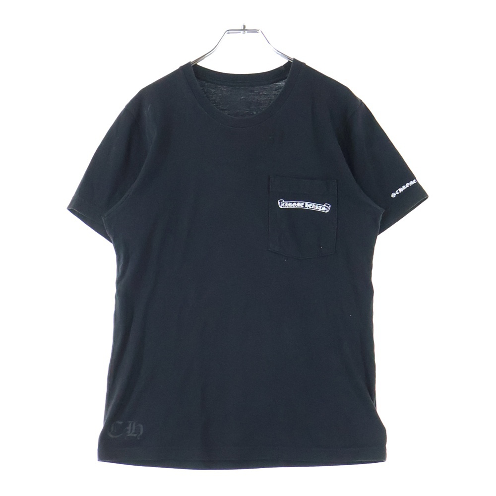 CH S/S TEE スクロールラベルプリント 半袖Tシャツカットソー ブラック Bランク