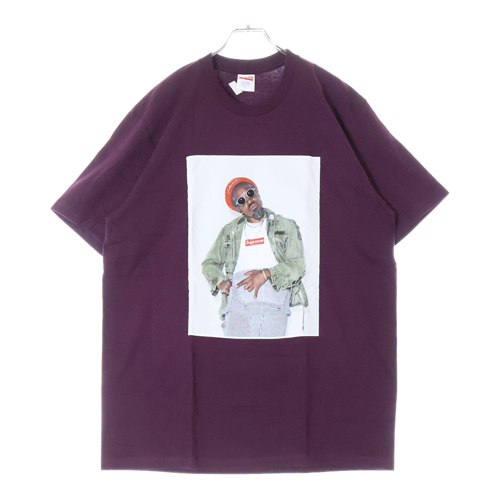 22AW Andre 3000 Tee アンドレ 3000 プリント クルーネック 半袖Tシャツ カットソー ボルドー Sランク
