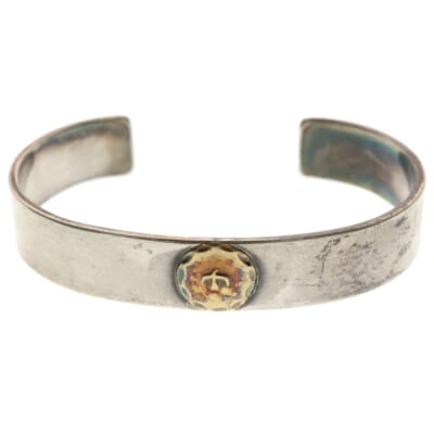 平打ちブレスM バングル シルバー/ゴールド Bランク