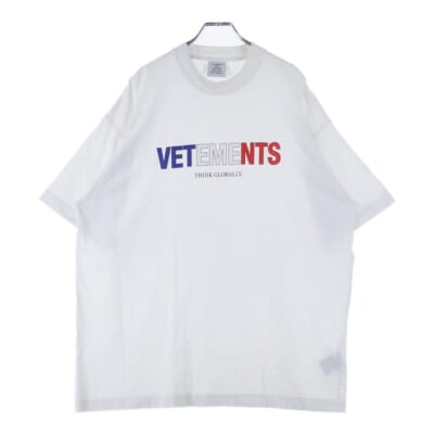 21AW FRANCE LOGO フロントプリント 半袖Tシャツ カットソー ホワイト UA52TR290F Aランク