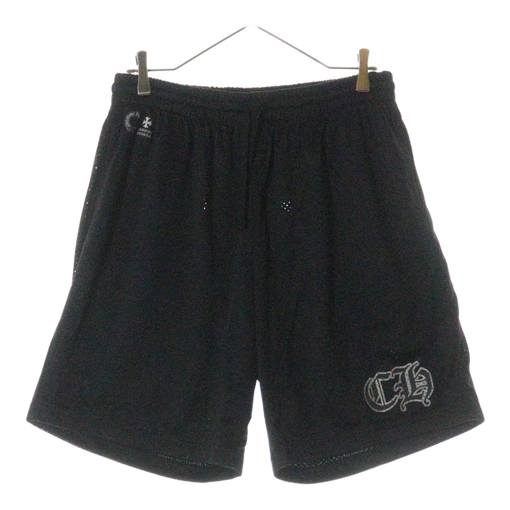 MESH WARM UP JERSEY CHプリントメッシュハーフパンツ ブラック Aランク